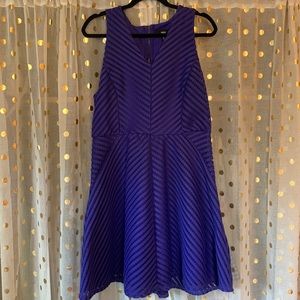 Blue Flare V Neck XL Woman’s Dress